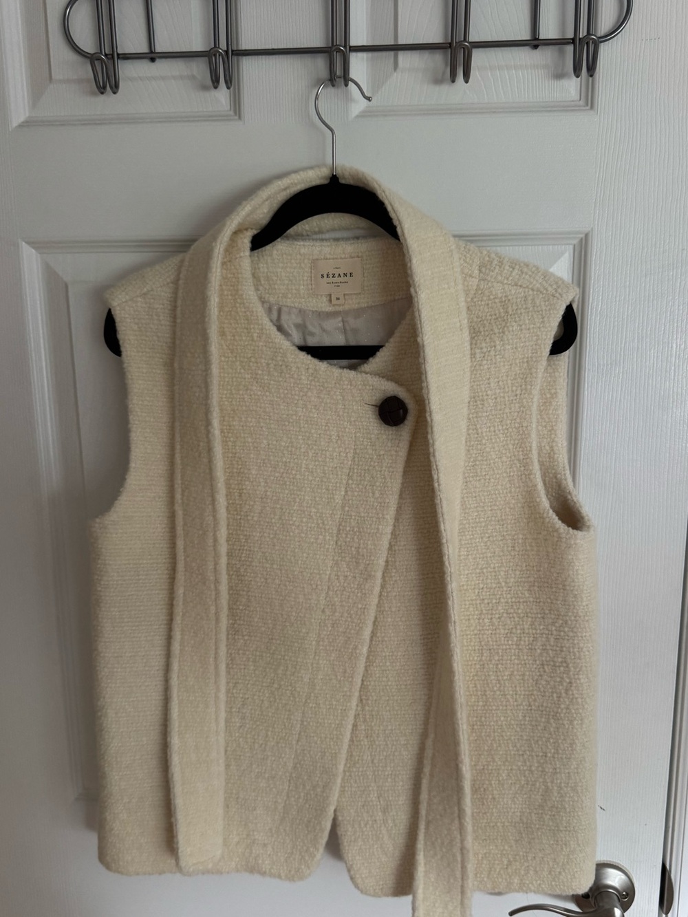 Sezane Wool Tweed Vest